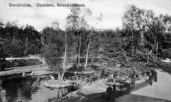 Foto fra "Svandammen" på Skansen i Stockholm, Sverige. Fra N