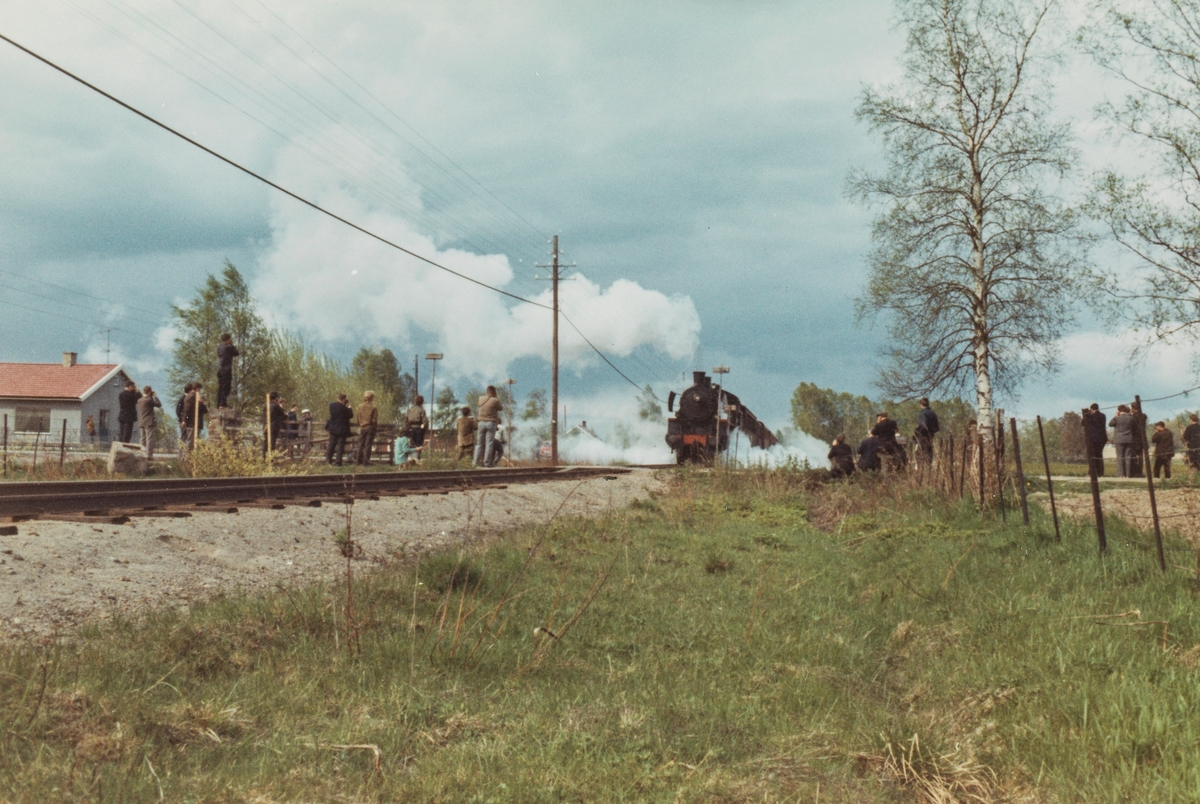 Fotokjøring med veterantog trukket av damplokomotiv 26c nr. 411, her underveis fra Elverum til Kongsvinger på Solørbanen