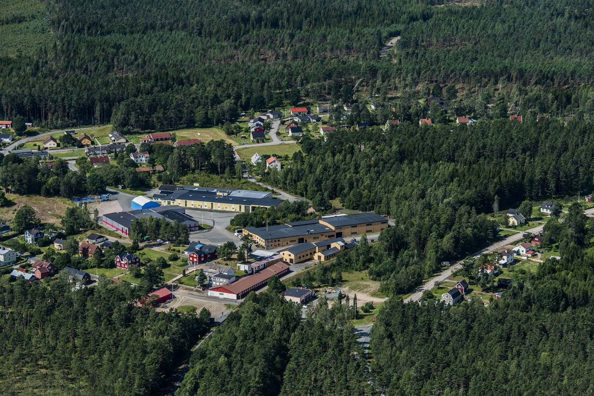 Flygfoto över Björköby.
