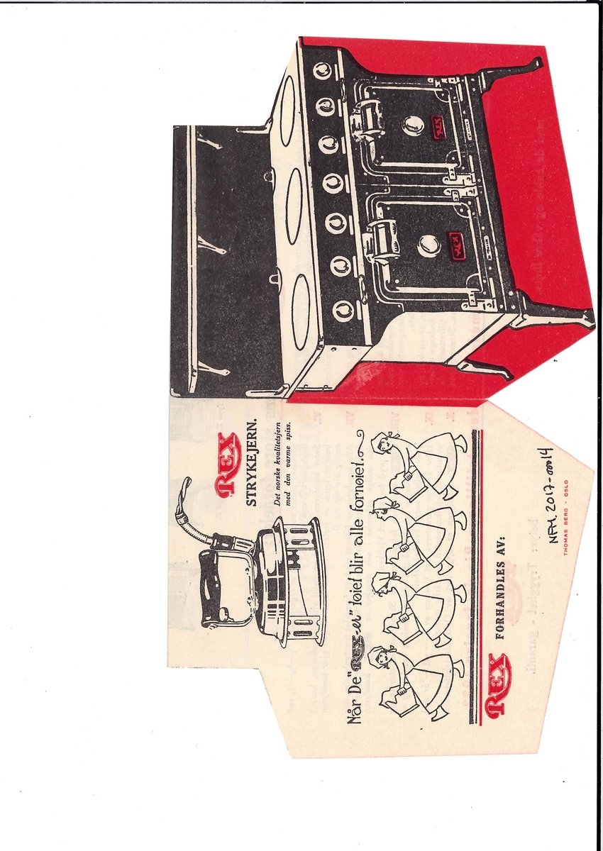 Hefte med innlagt prisliste og reklame for REX steikeomn. Heftet inneheld råd om bruk av elektriske koke- og varmeapparat i tillegg til illustrasjoner og skildring av REX elektriske koke- og varmeapparat.