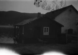 Flom i Mjøsa 1927. Dampsagkontoret under vann. Thorstadbua.