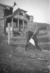 Speider med semaforflagg.