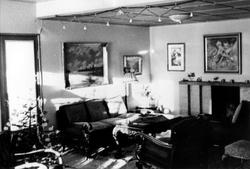 Stueinteriør fra Thranesgate 29, Sarpsborg  jula 1941. Nedse