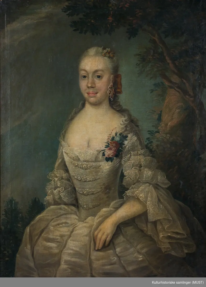 Portrett av fru generalmajor Anna Maria von Krogh (f.de Stockfleth) f. 1734 d. 01.08.1769.