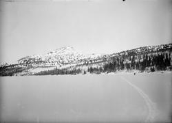 Fefor mod Kampen, 12.03.1914, fjell, vinter, islagt vann med