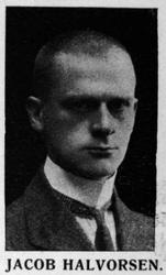 Portrettfoto av Jacob Halvorsen. fra Kristiansund.. Fra Nord