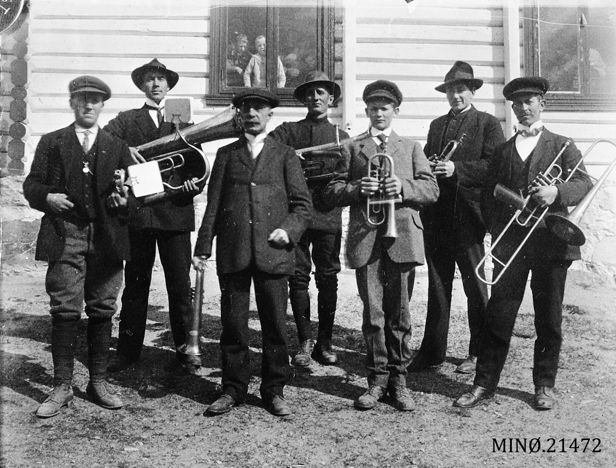 Hornmusikk. Unset hornorkester 1913. 