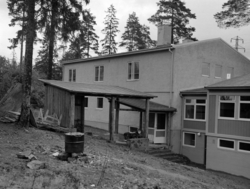 Sogn Barnehjem for miljøskadde barn. eksteriør. Juli 1954