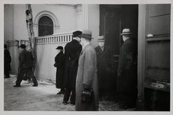 Utenfor rettslokalet i Drammen