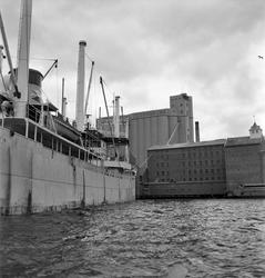 Lossing av båt ved I. C. Piene & Søn i Buvika