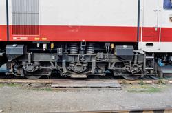 Detalj av MaK DE 1024 240.003-4, et tysk diesellokomotiv som