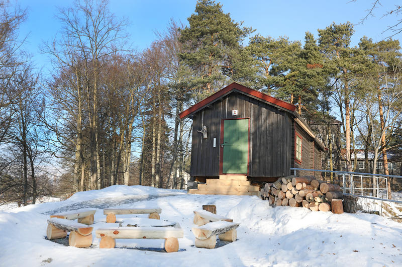 DNT-hytta Hovinkoia på Norsk Folkmuseum 7. februar 2018. (Foto/Photo)