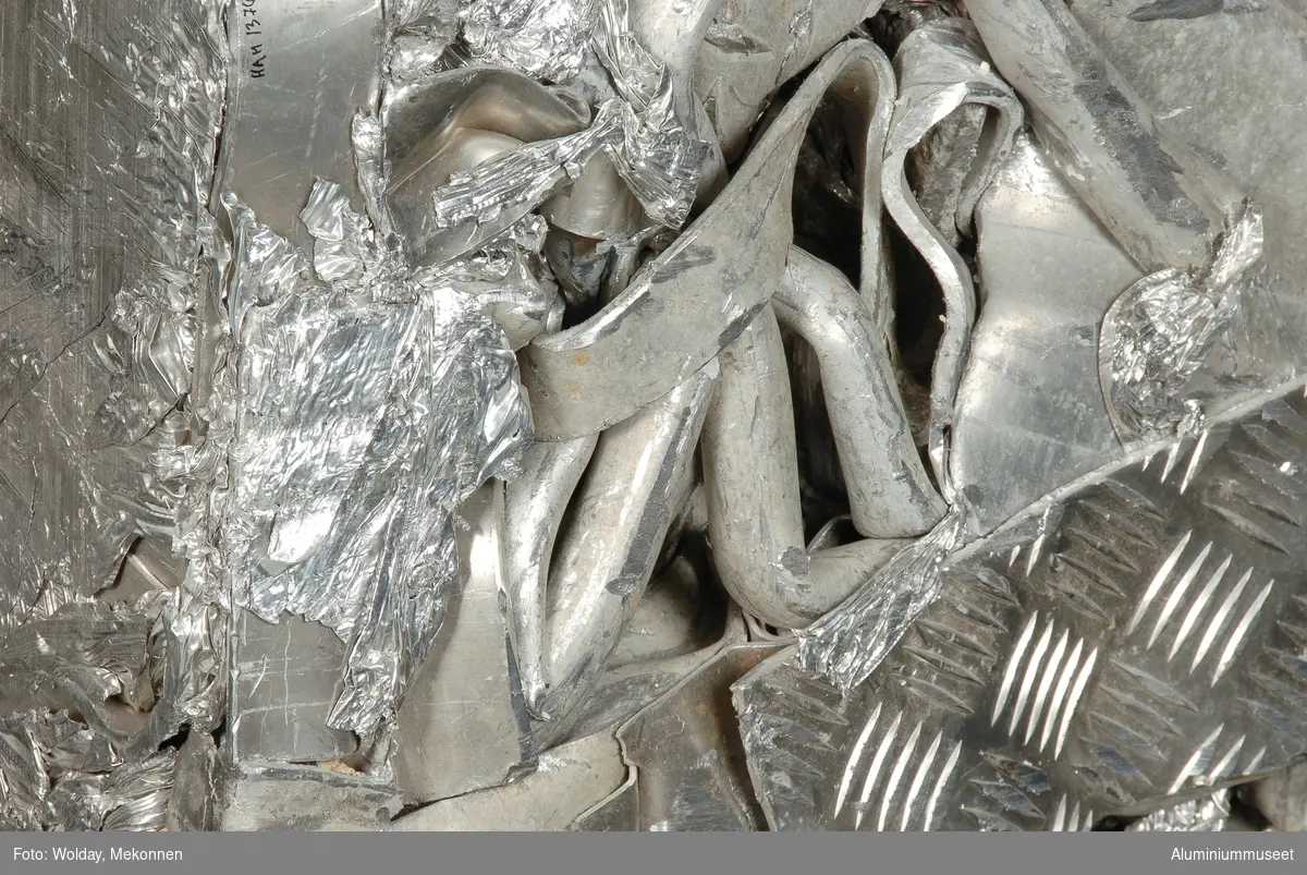 Komprimert aluminiumsskrap til resirkulering