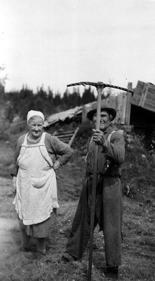 Finsktalande Kajsa Halvardsson f 1870 d 1956 och Ole Halvardsson från Halvordjernberget Grue Finnskog, Norge,