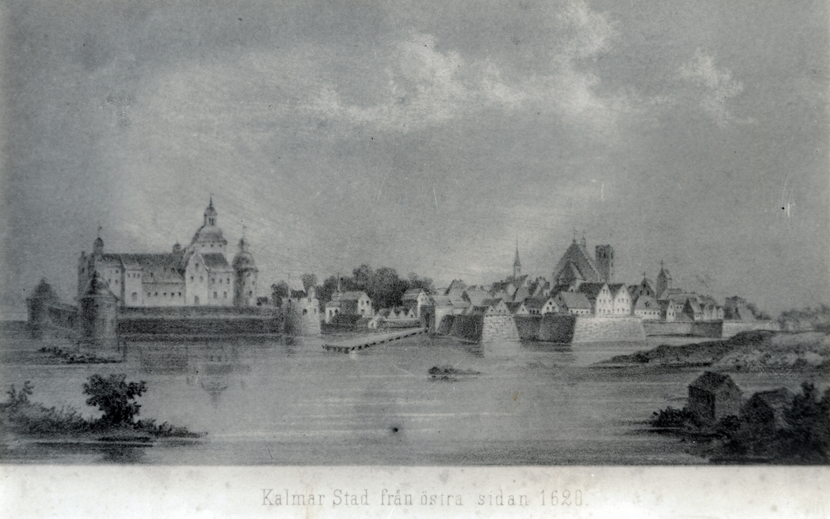 Kalmar stad från östra sidan 1620.
