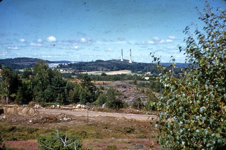 1961. Miljöbild före byggnationen av bostäder på Söbacken och Kopper.