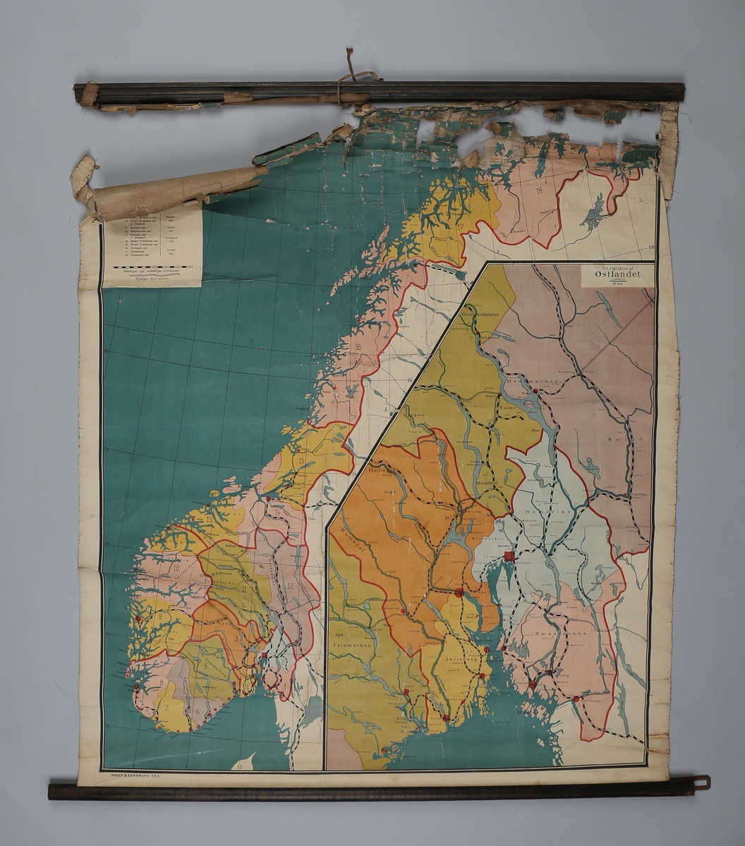 Kart over Norges amt