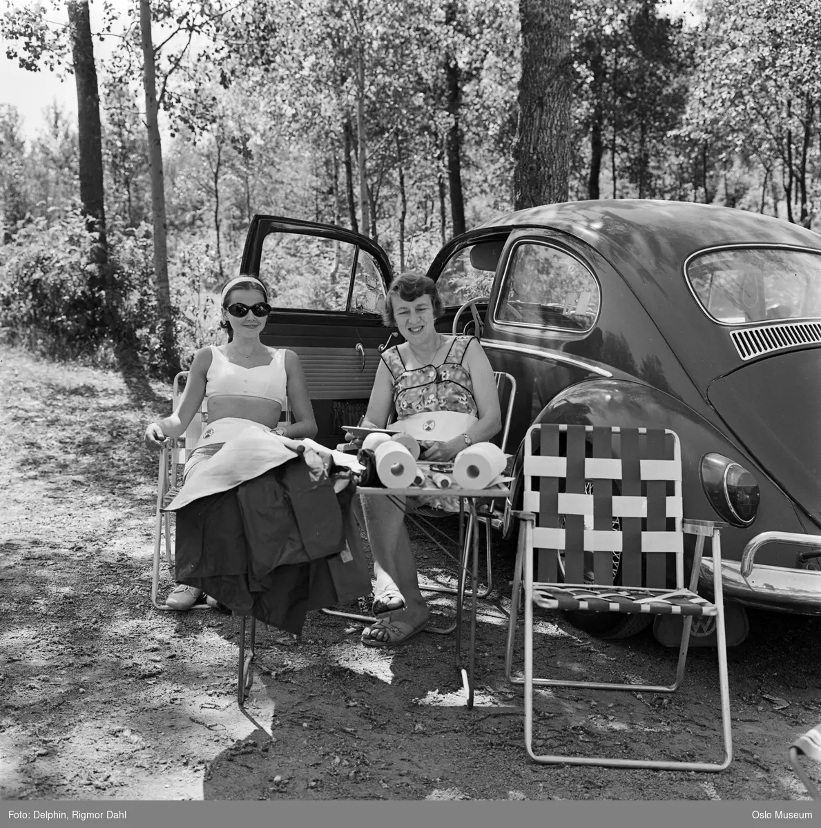 Damenes Trafikkløp, kvinner, campingmøbler, bil, Volkswagen (Folkevogn)