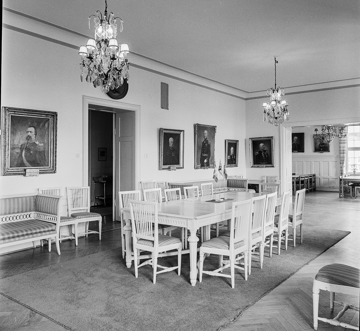 Stora matsalen 1987, ett rum där många glada, men formella fester hållits sen 1921.