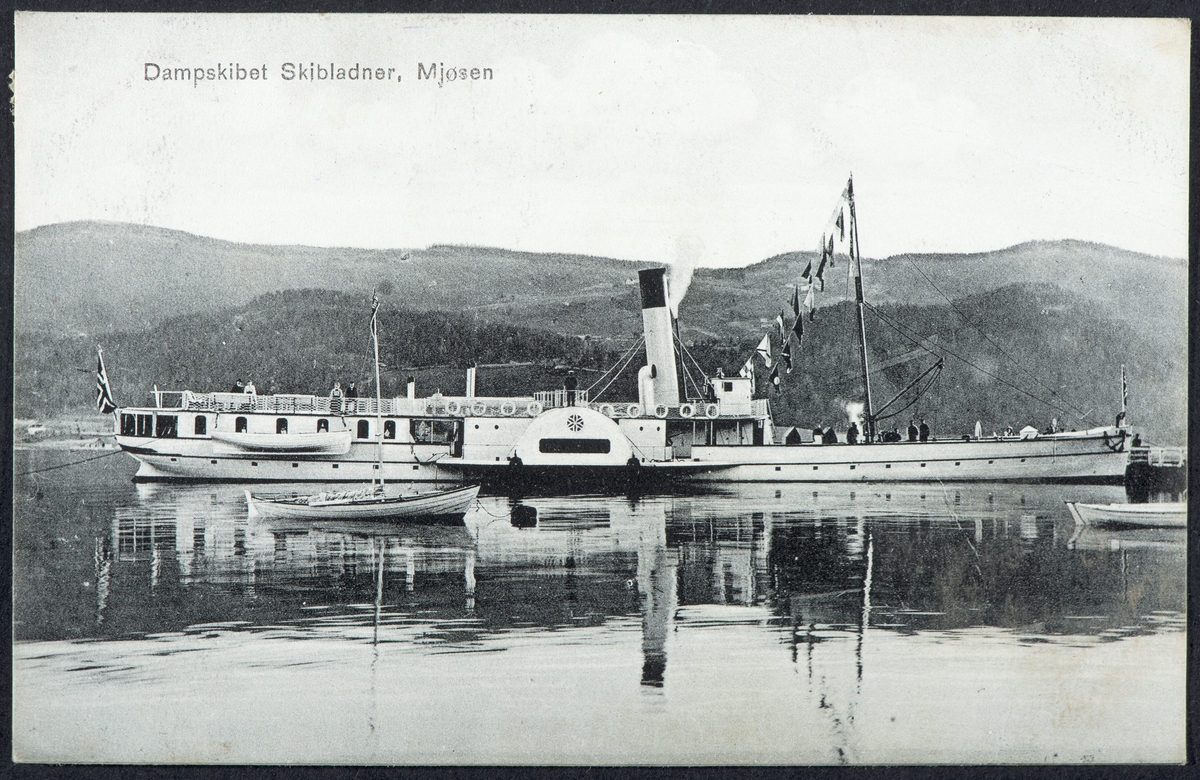 Postkort, D/S  Skibladner, mjøsbåt, dampskip.  