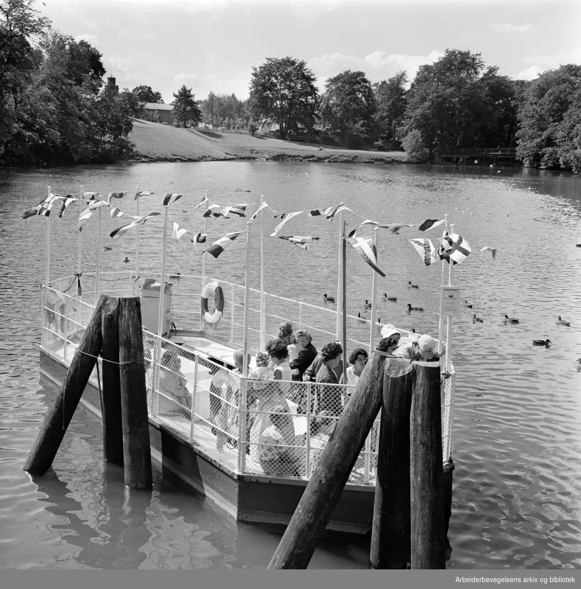 Frognerparken. Ferja. August 1961