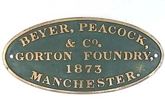 BEYER PEACOCK & CO GORTON FOUNDRY 1873 MANCHESTER

Modell/Fabrikat/typ: Grön