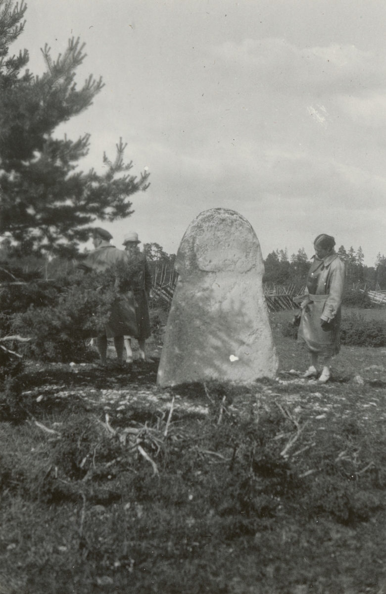 Text i fotoalbum: "Fältövningarna på Gotland vid Ljugarn 2/7-8/7 1927. Gravfälten vid Gålrum i Alskog".