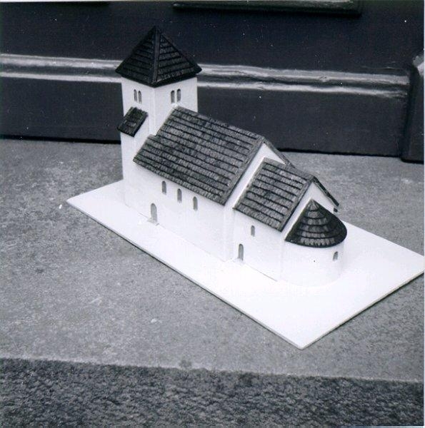 S:t Olofs kyrka. Undersökningen 1950-1962.  Modell.
