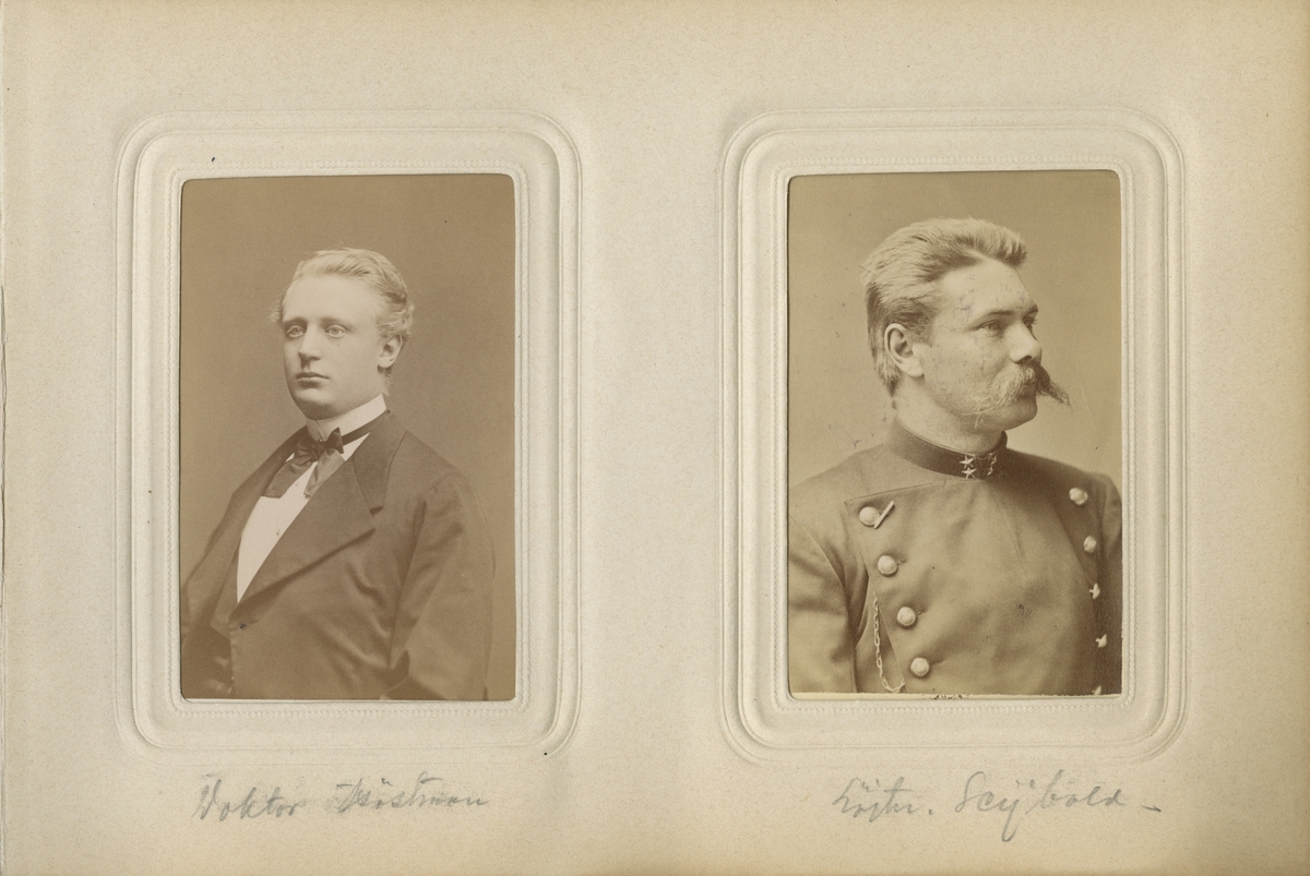 Porträtt av Emil Robert Seybold, löjtnant vid Södermanlands regemente I 10.
Se även bild AMA.0021835.