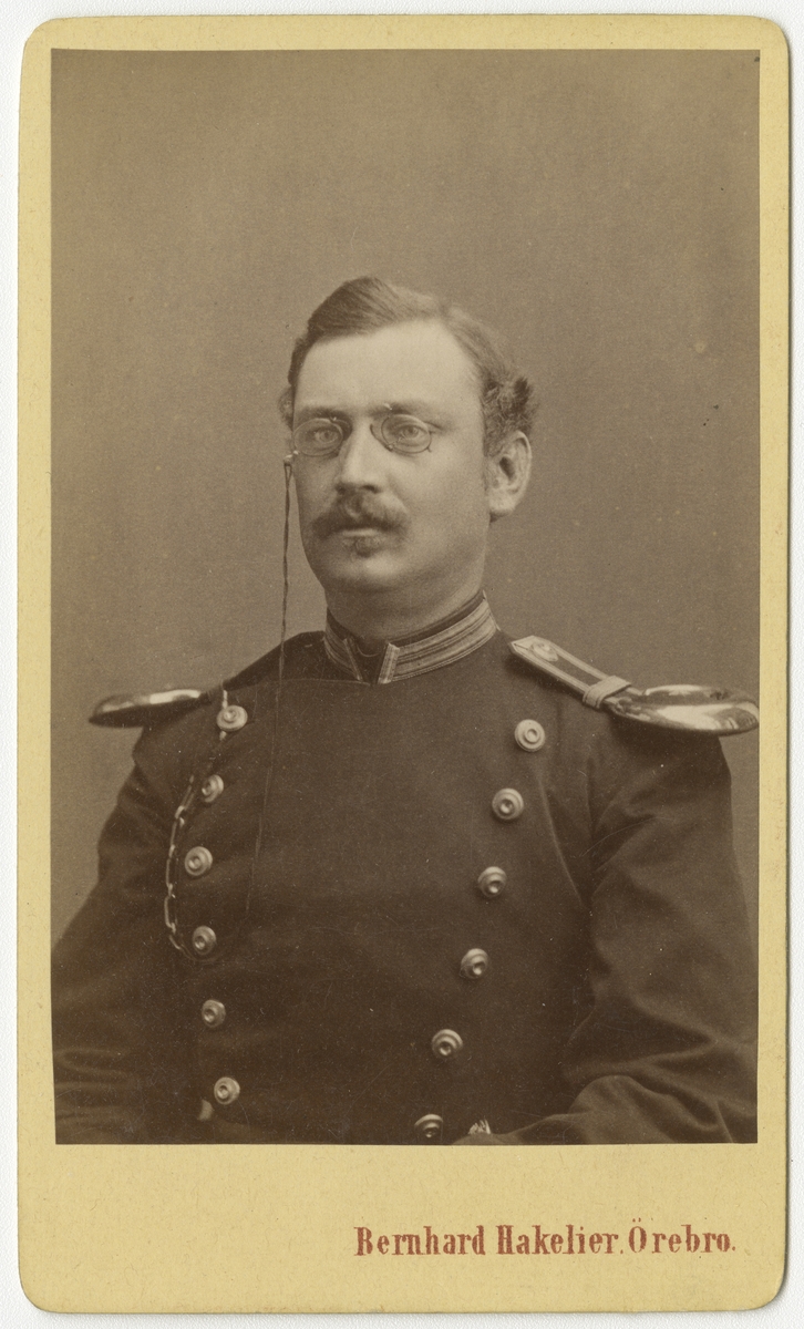 Porträtt av August Dahlgren, officer vid Närkes regemente I 21.