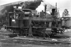 Damplokomotiv type 25b nr. 339 ved vannstenderen ved lokomot