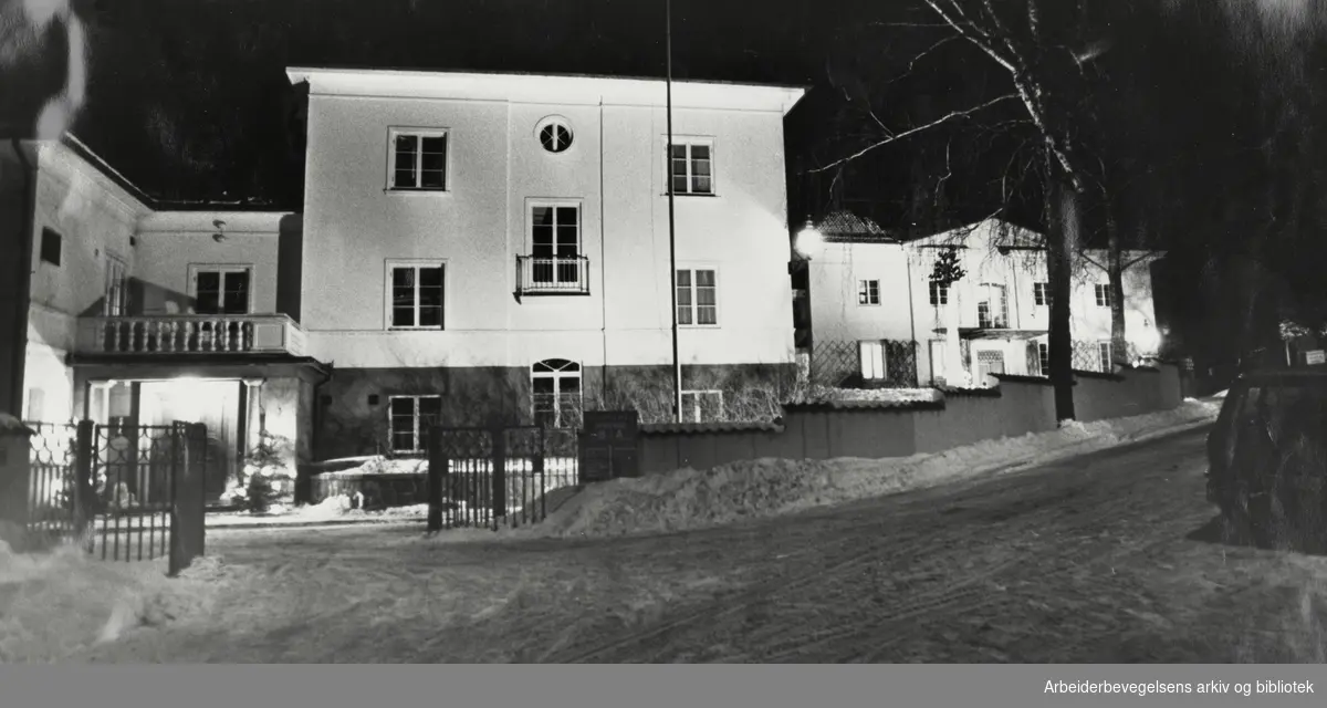 Drammensveien 106. Bergesens kontorer. Januar 1976