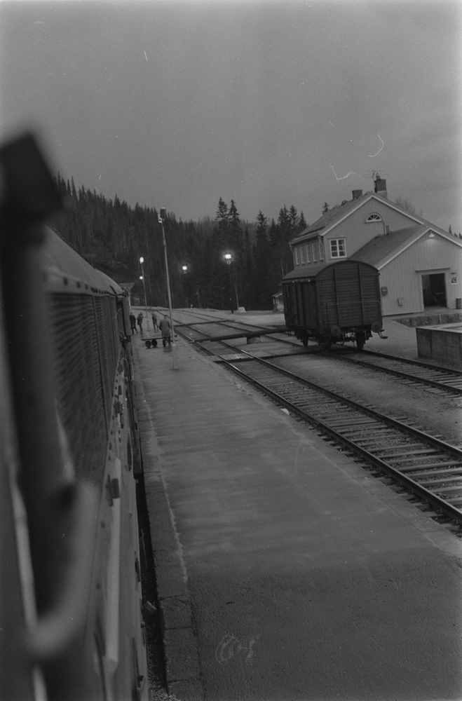 På Nordlandsbanen. Trofors Jernbanestasjon.