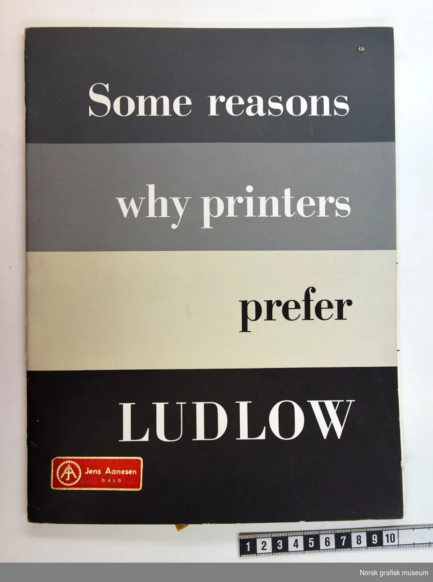 Brosjyre om Ludlow typestøpemaskin