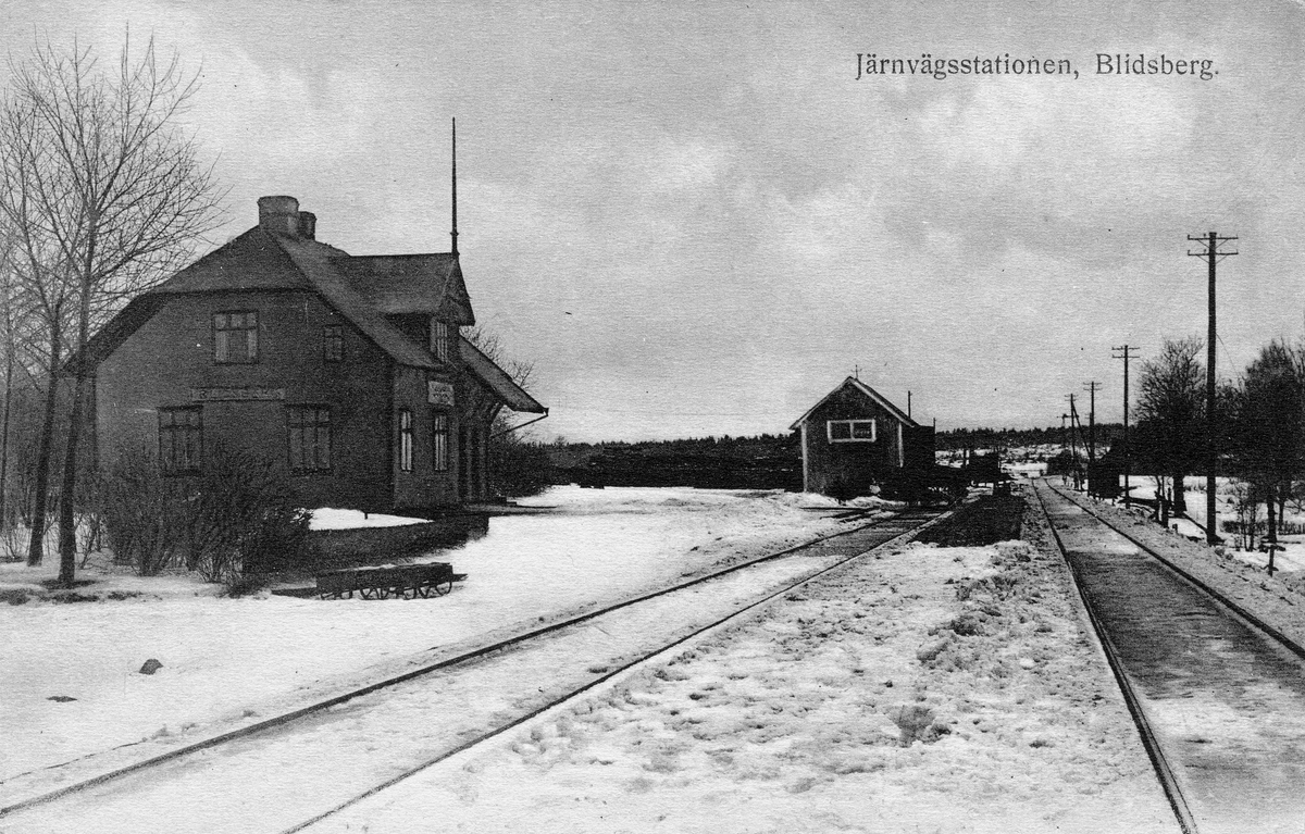 Järnvägsstationen i Blidsberg.