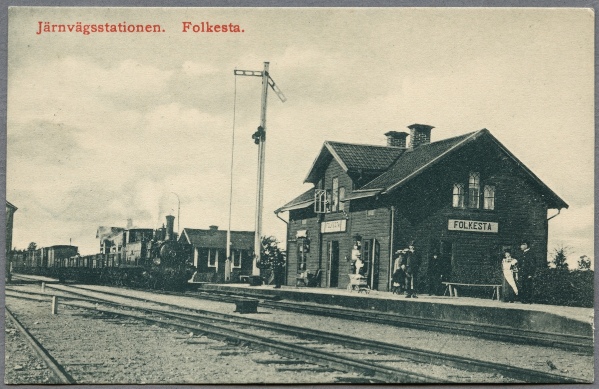 Folkesta järnvägsstation.