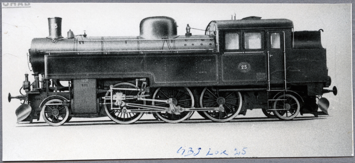 Leveransfoto, Göteborg - Borås Järnvägar, GBJ S 25. Loket tillverkades 1923 av Nohab.