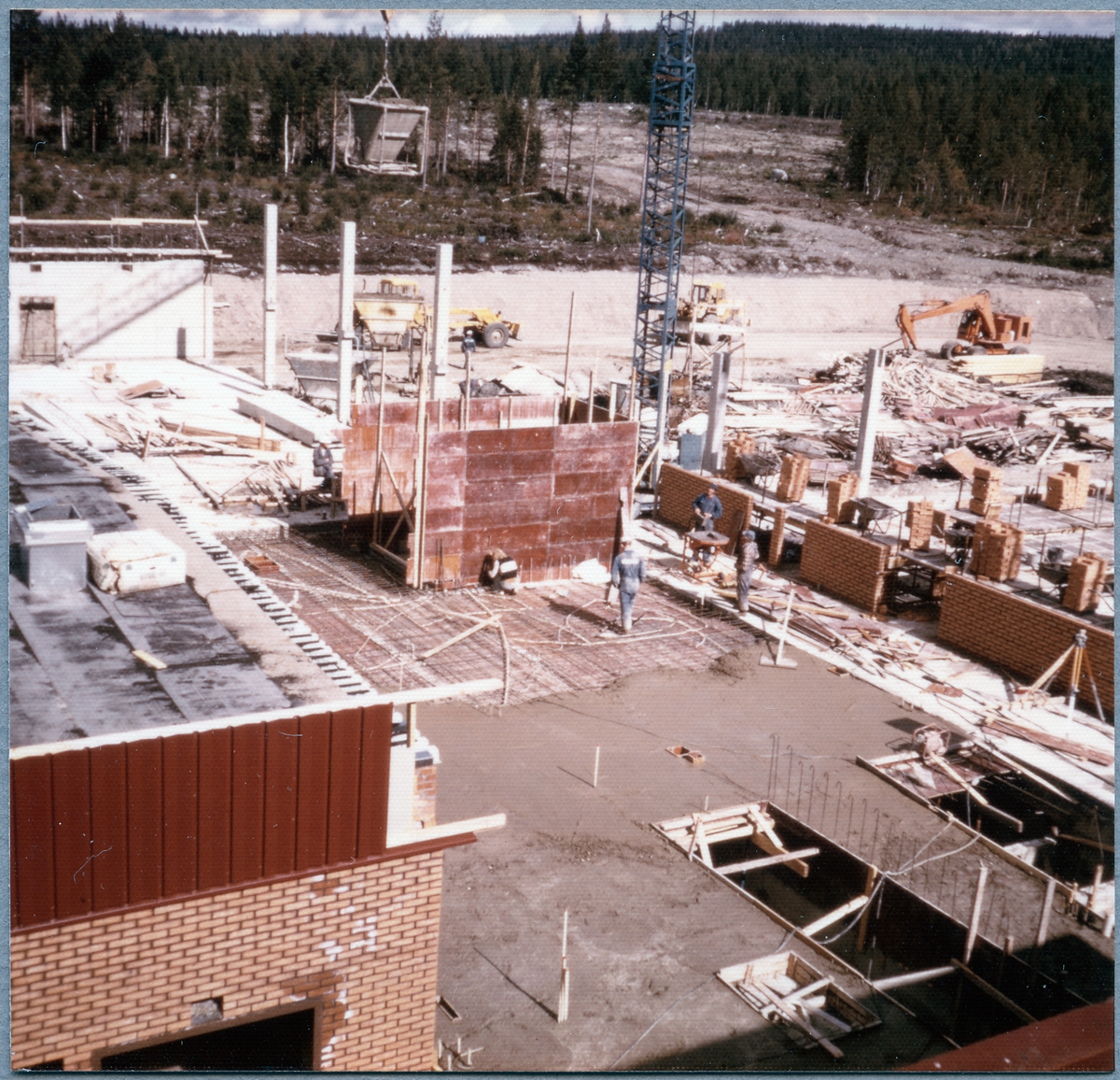 Byggnationsarbete vid Östersund huvudverkstad.
