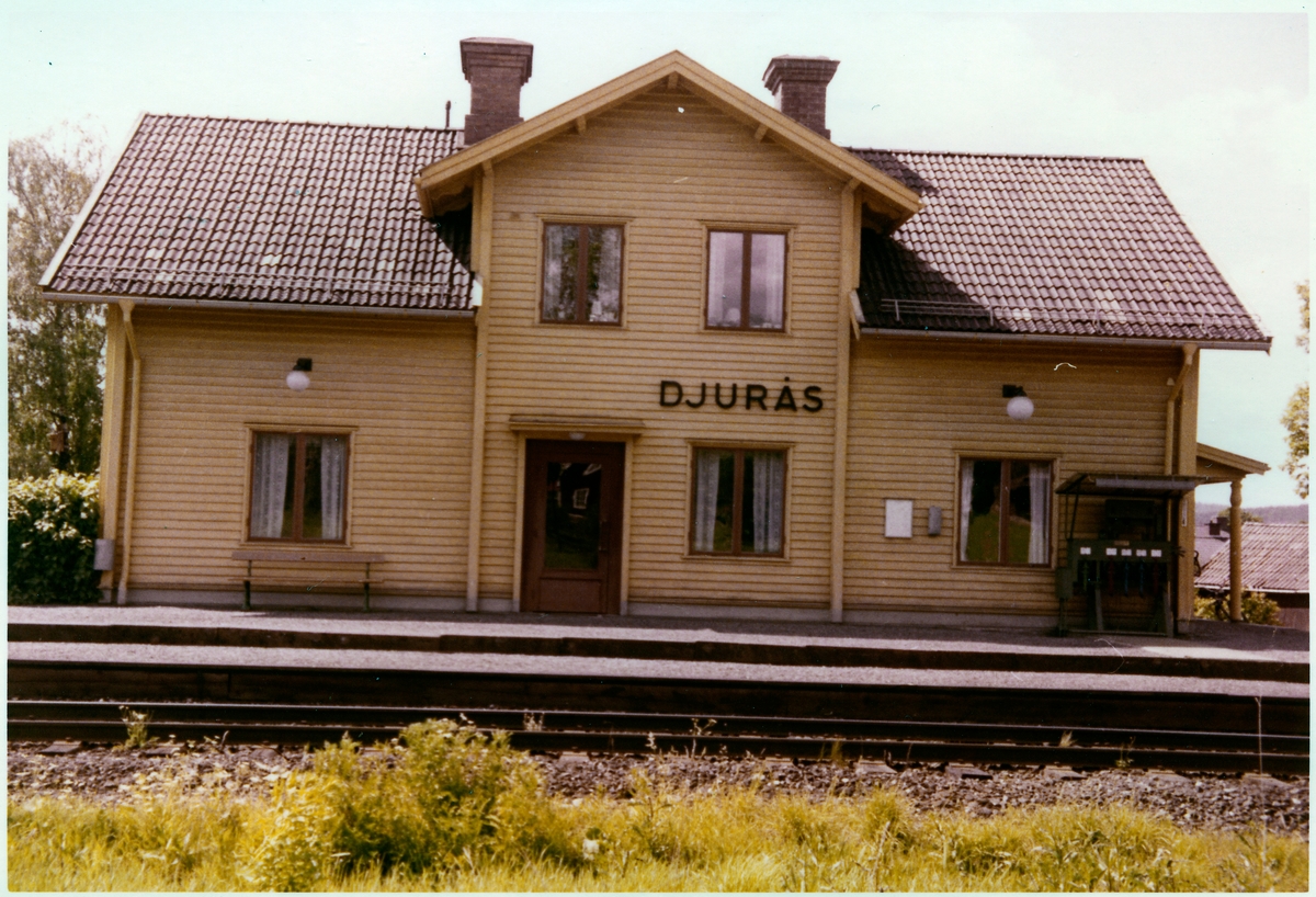Djurås station omkring år 1972.