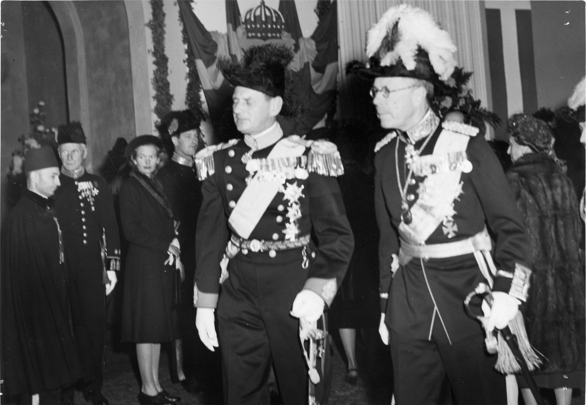 Kronprins Gustav VI Adolf och Fredrik IX av Dannmark.