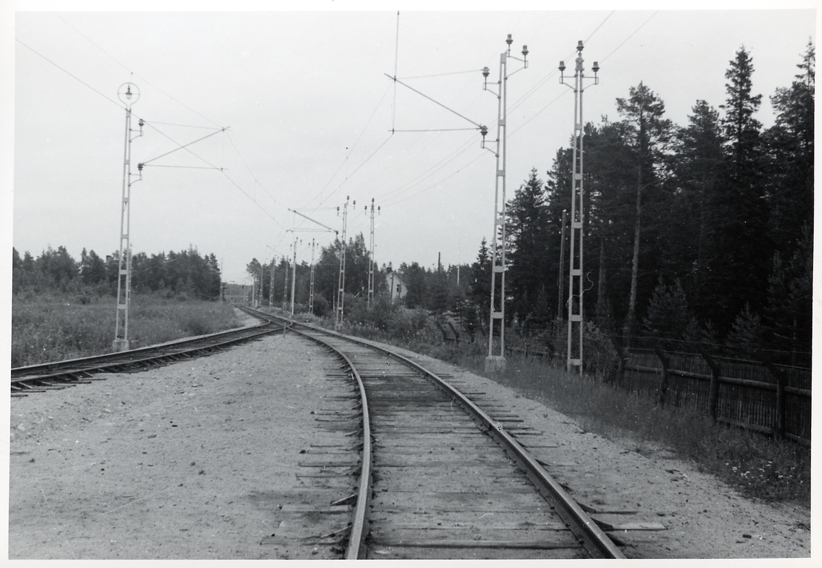 Spår till Notvikens mekaniska verkstad. På linjen mellan Luleå och Boden.