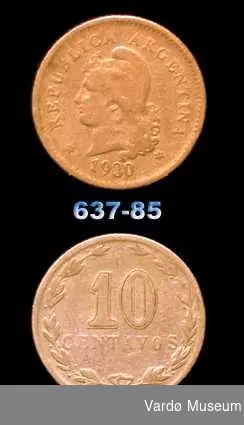 10 centavos. Argentina.