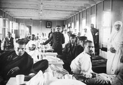 Brakkehospital under 1.verdenskrig på Torneå jernbanestasjon