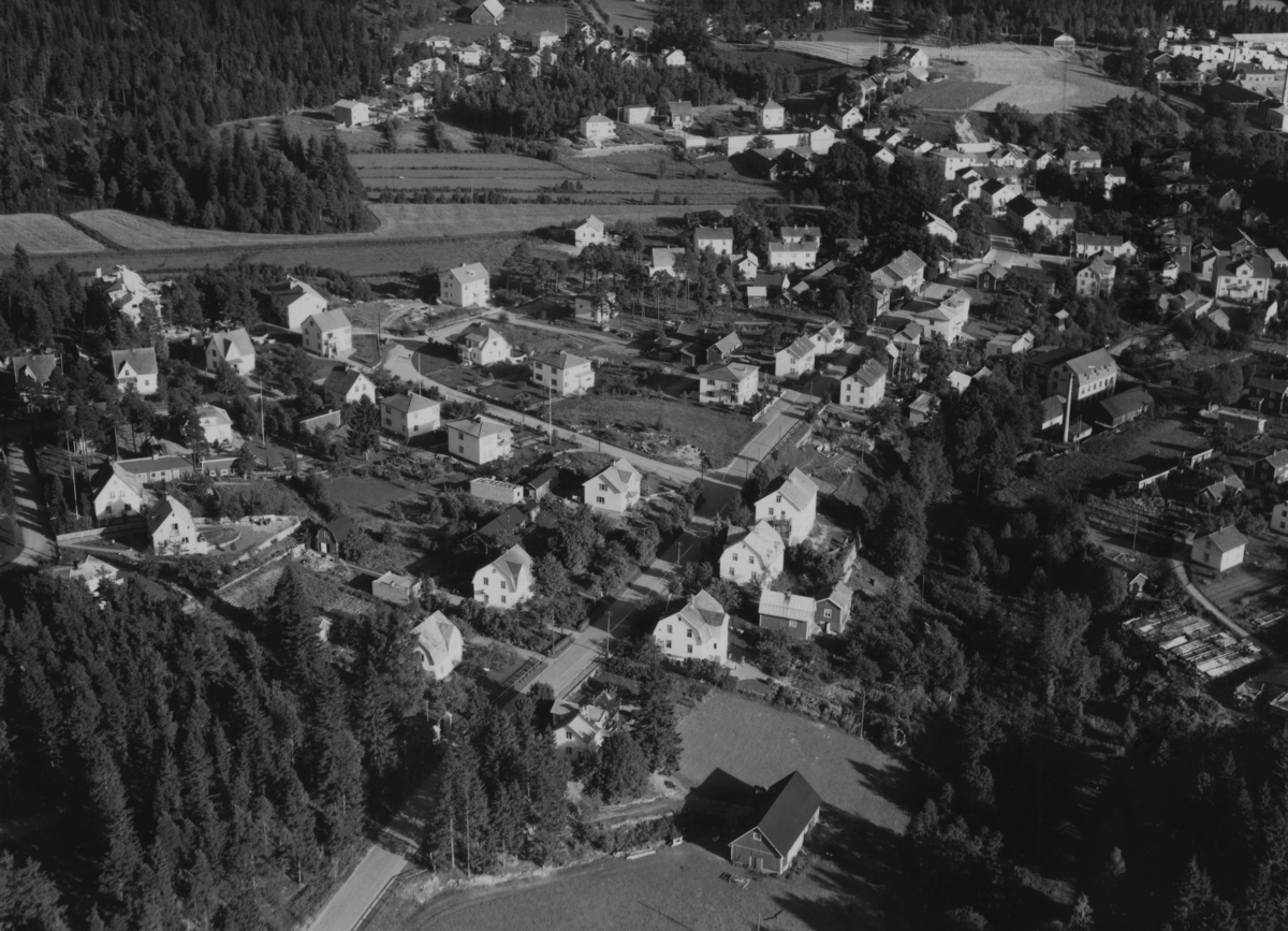 Flygfoto över Forserum i Nässjö kommun. Nr M 1012.