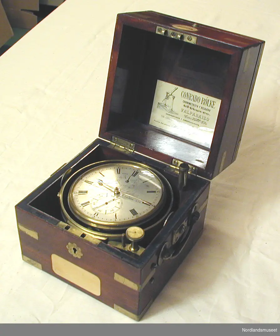 Kronometer i kasse.