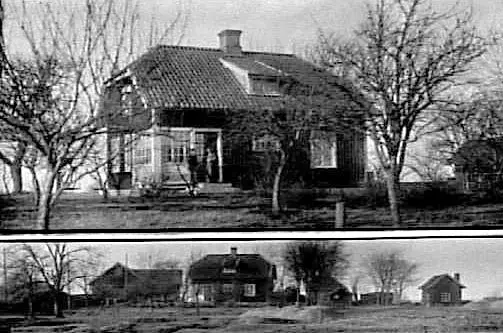 BOSTADSHUS MED BRUTET TAK OCH GLASVERANDA I ENA HÖRNET AV HUSET ...