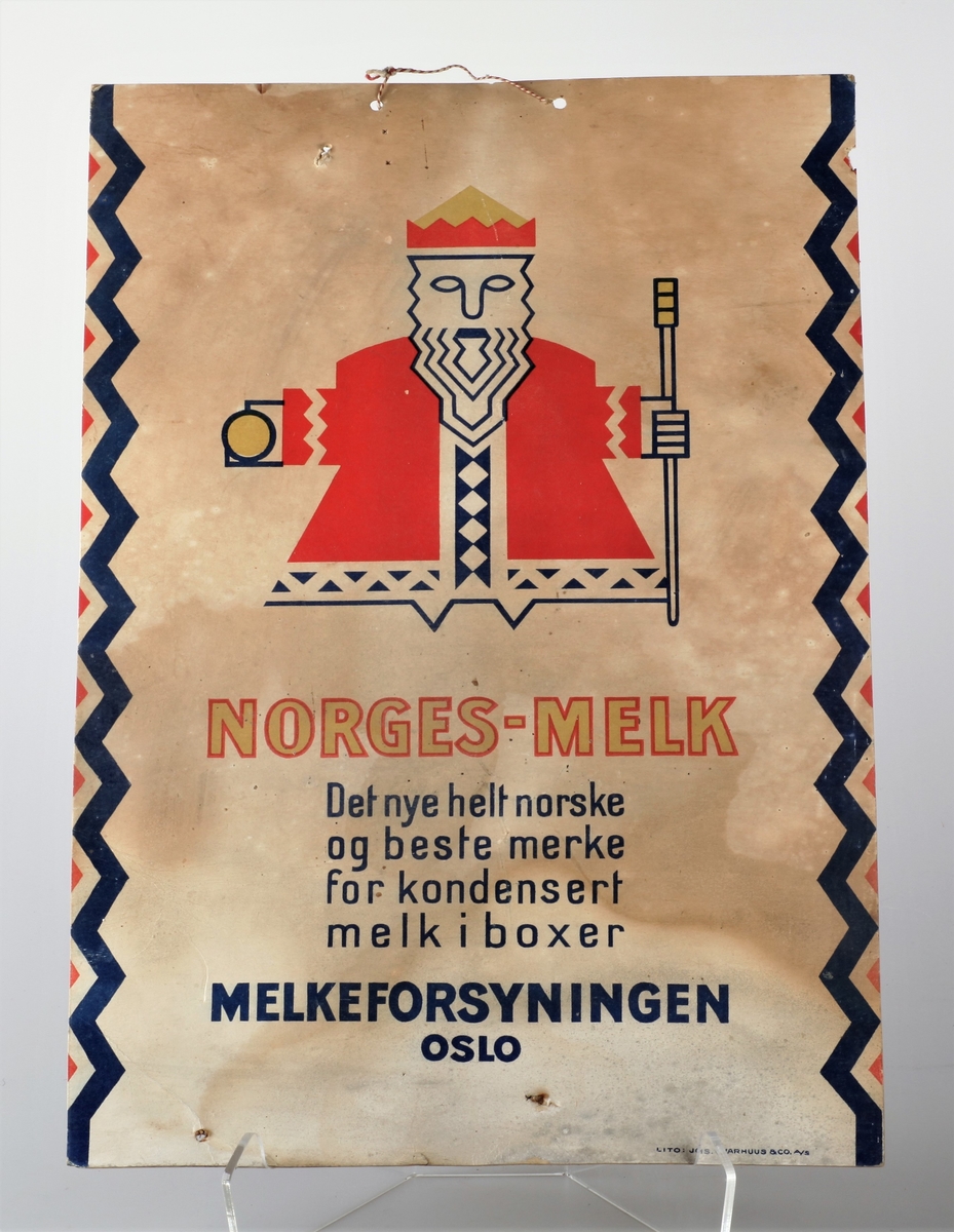 Reklameplakat for Norges-Melk