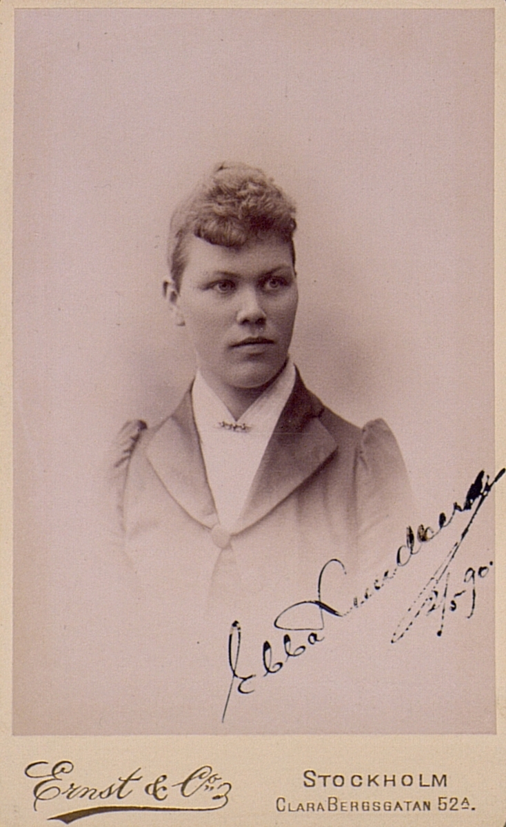 Ebba Lundberg år 1890.