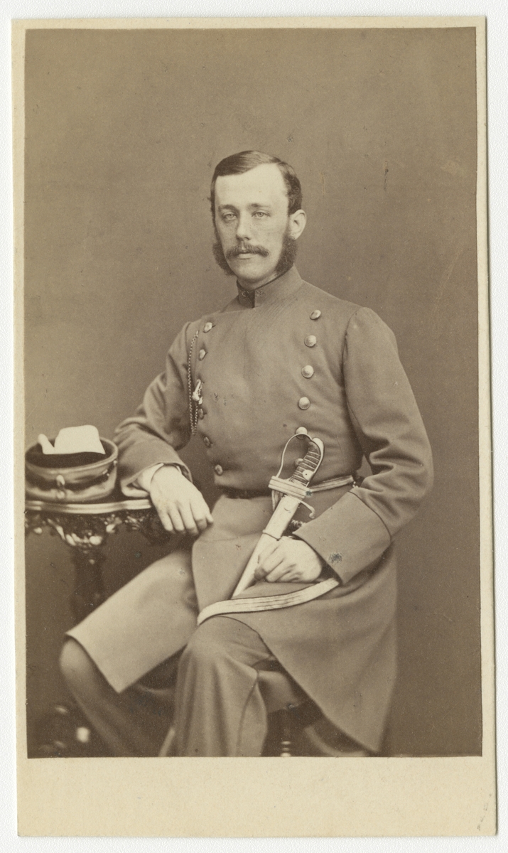 Porträtt av August Wilhelm Brunius, officer vid Fortifikationen.
