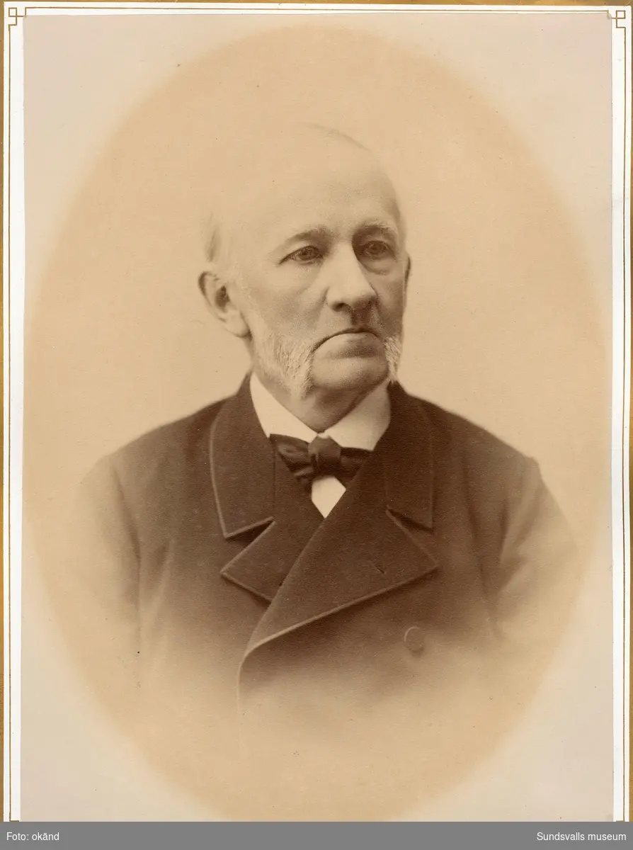 Porträtt av grosshandlare August Sundberg, far till författarinnan Maria Rieck-Müller.
